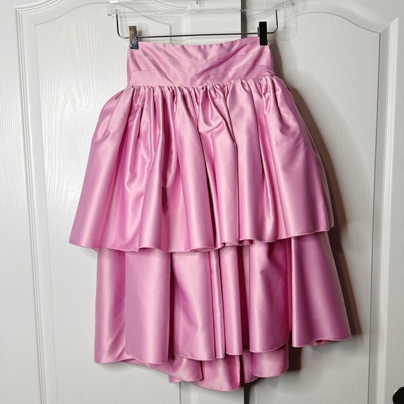 ROTATE by BIRGER CHRISTENSEN Carmina Tiered Ruffle Dress in Prism Pink Size 6 - Picture 6 of 16
